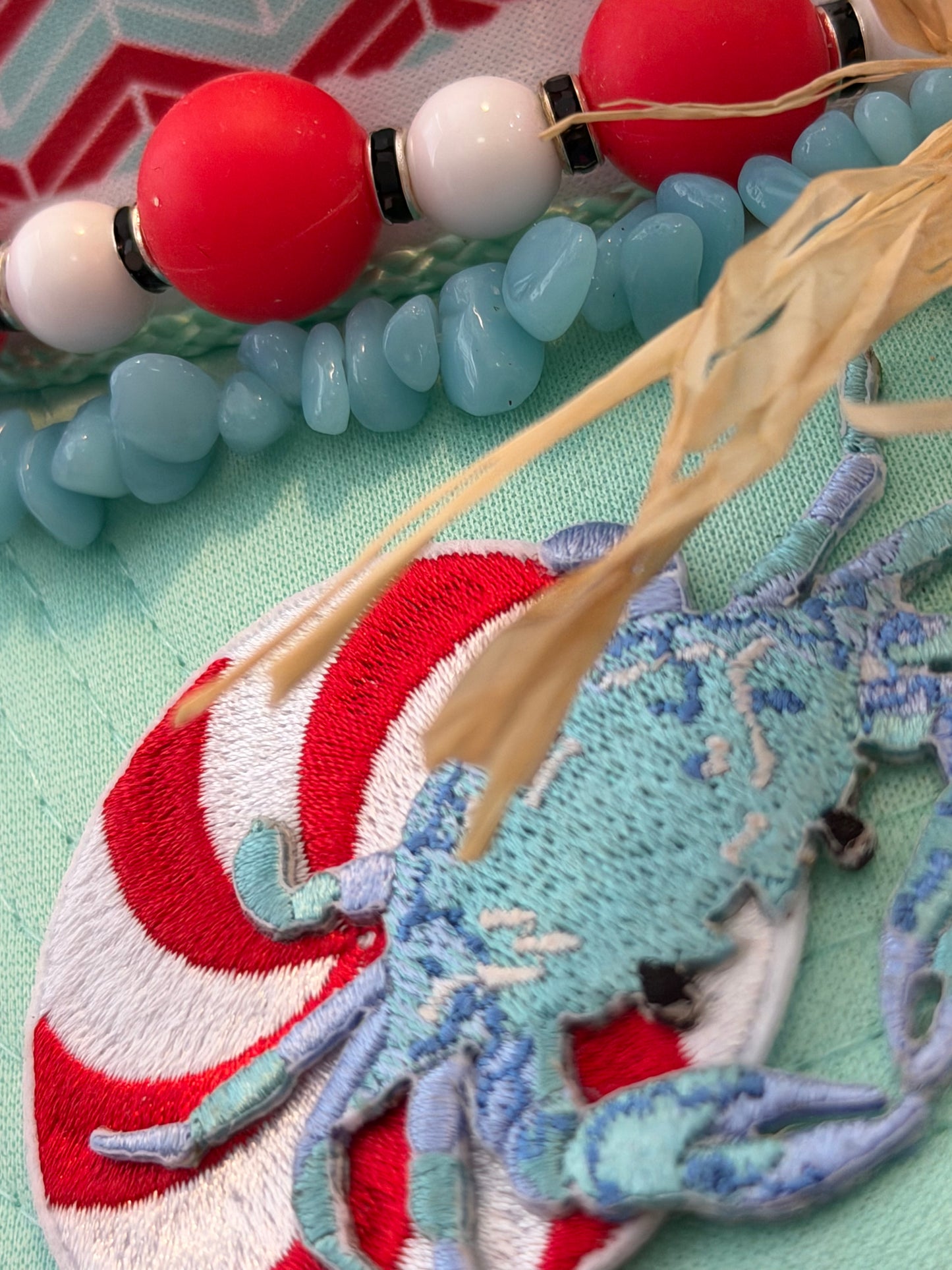 Coastal crabby Christmas trucker 