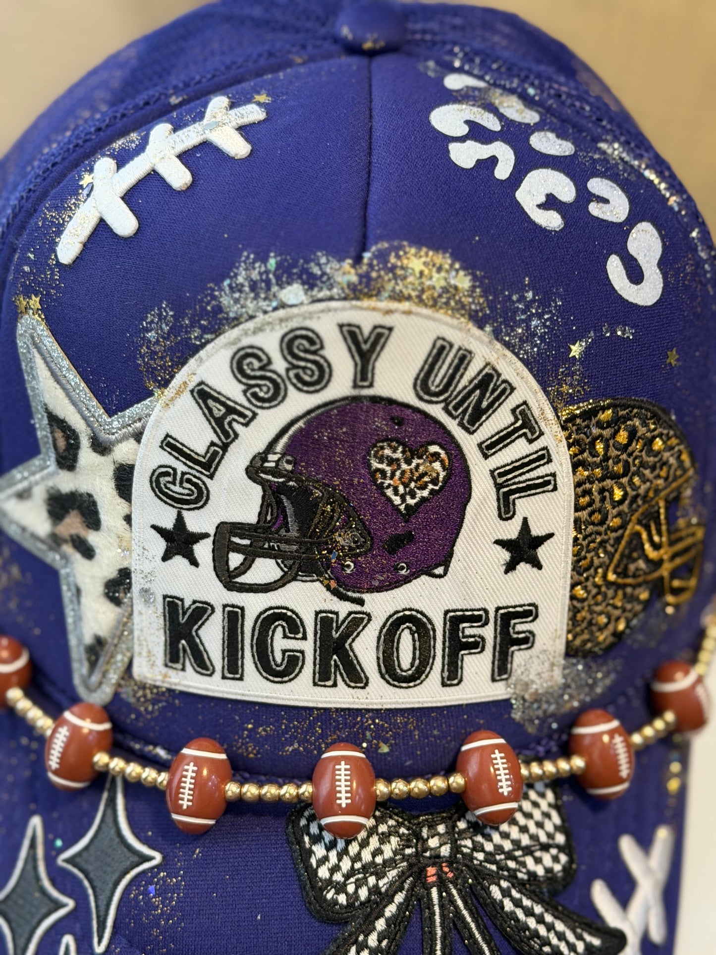 Blu coconut Purple Football Trucker