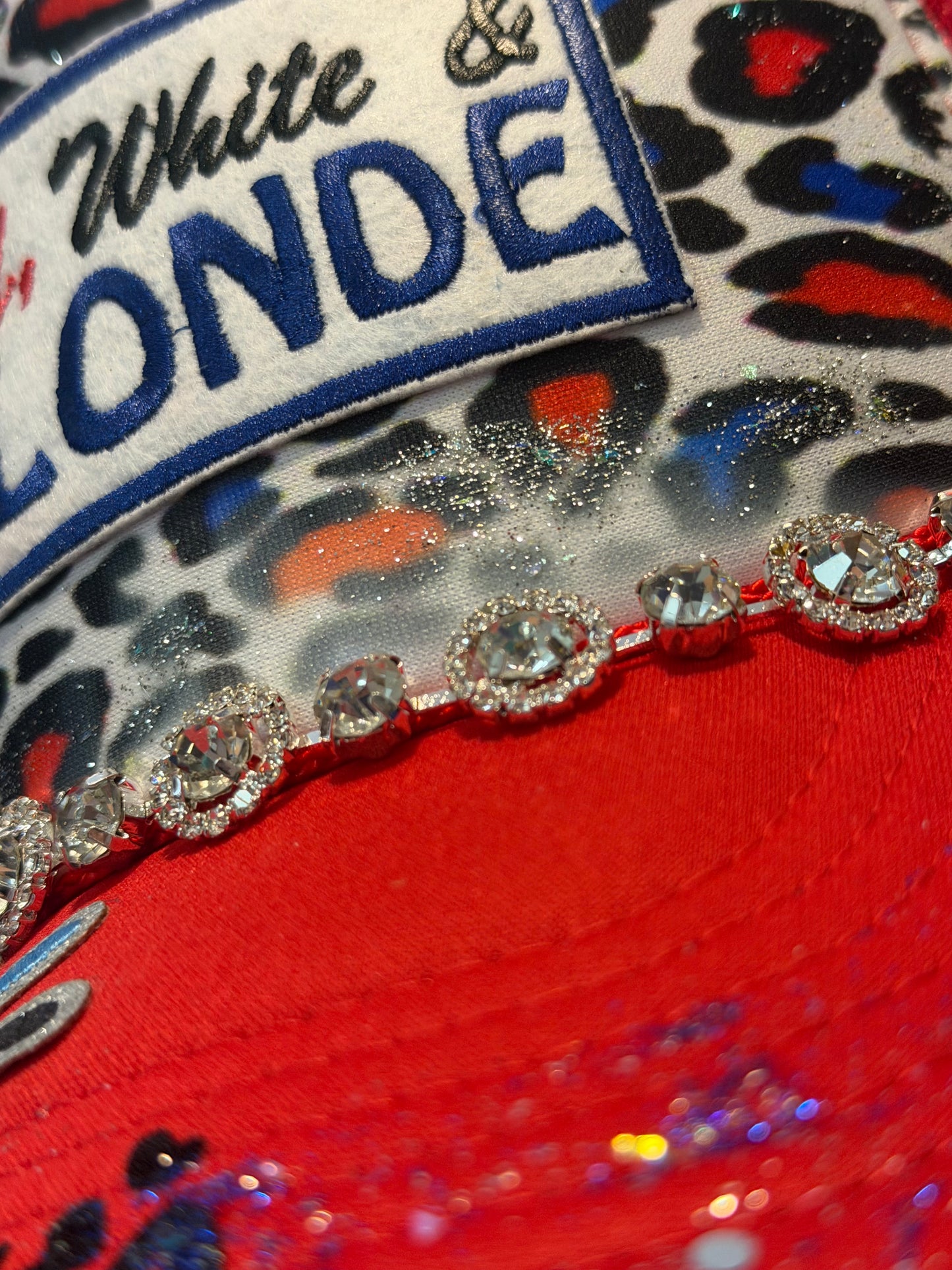 Blu Coconut Red, White and Blonde Trucker