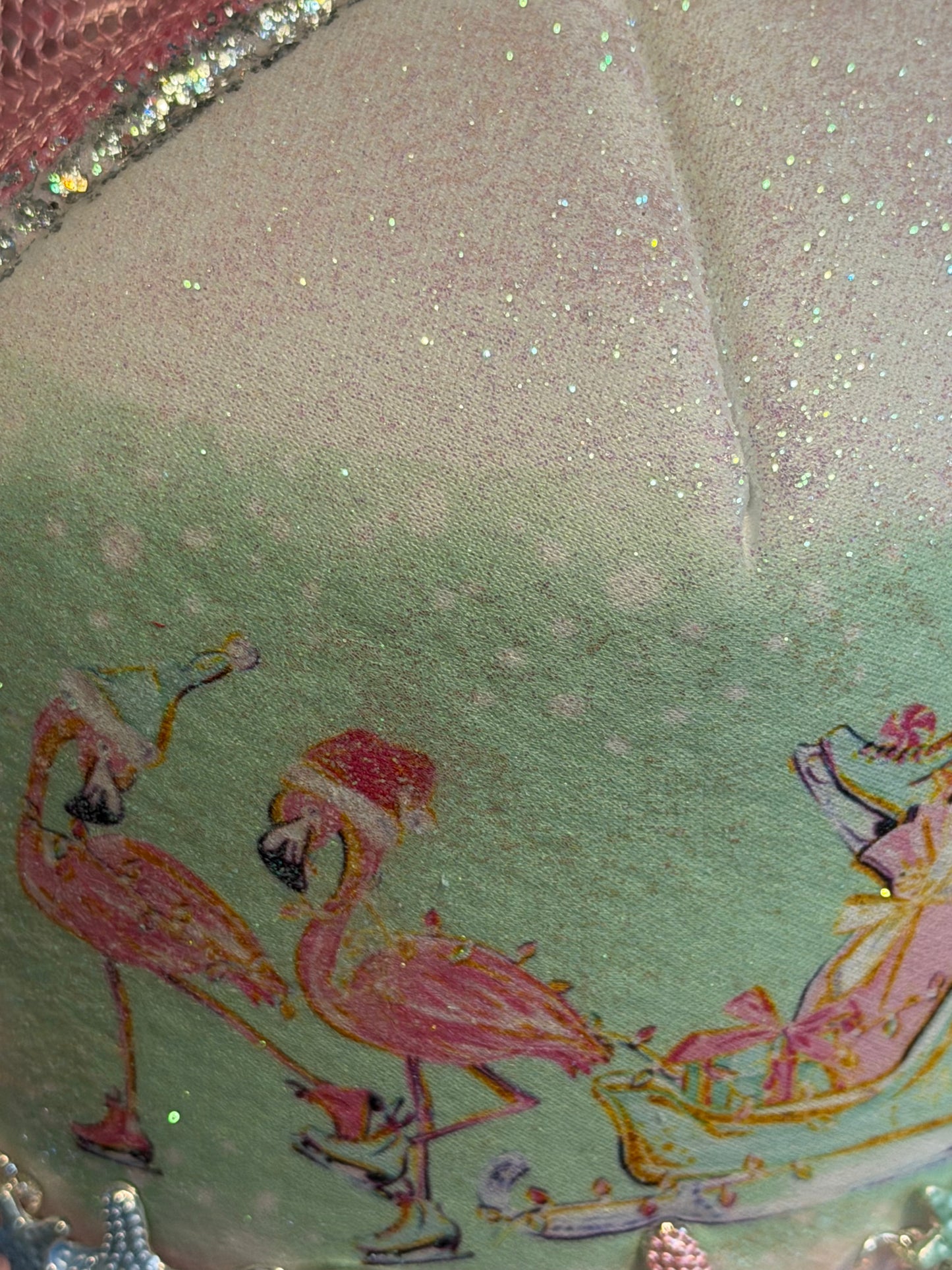 Flamingo Christmas Trucker