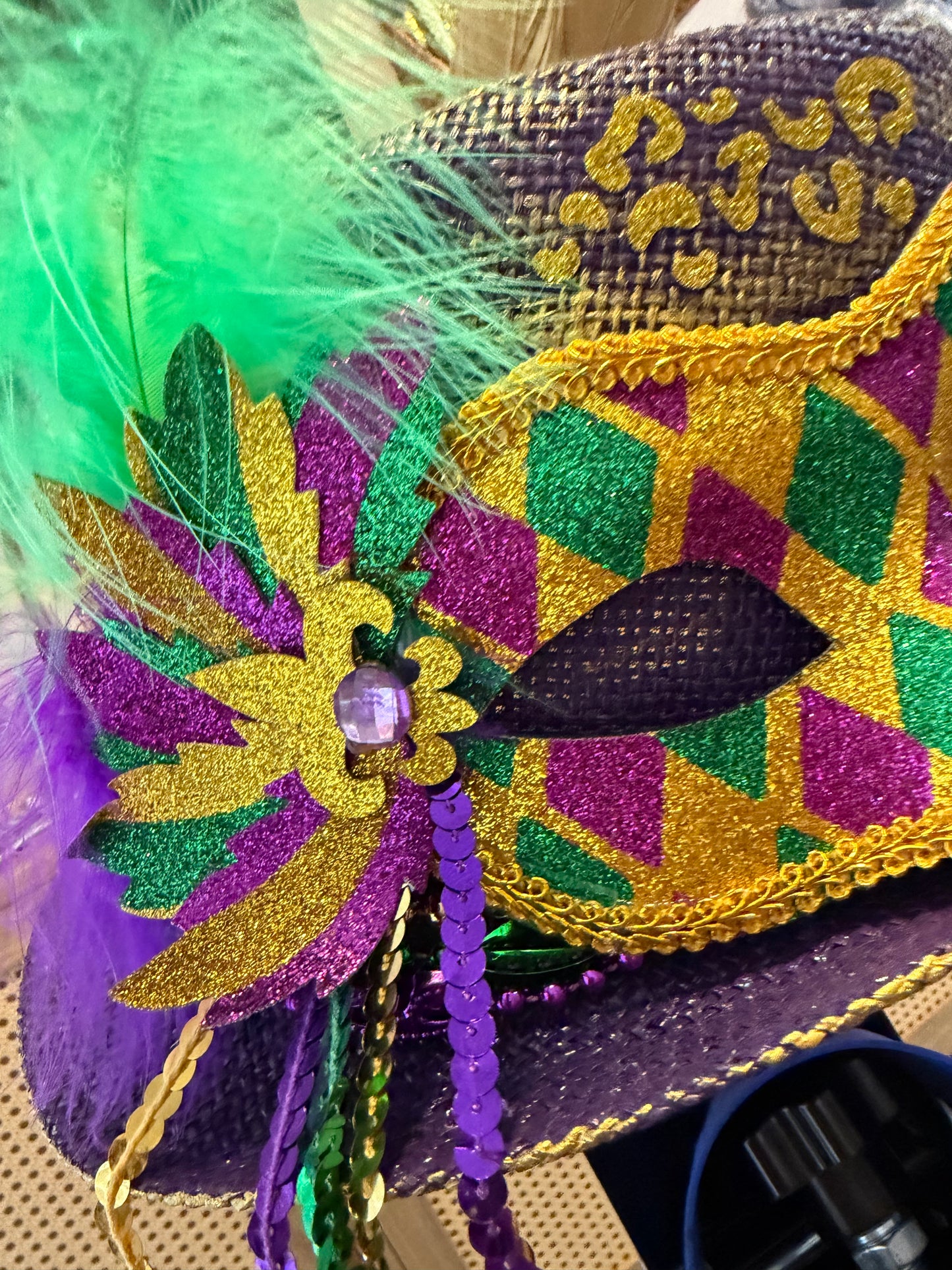 Blu Coconut Mardi Gras Fedora