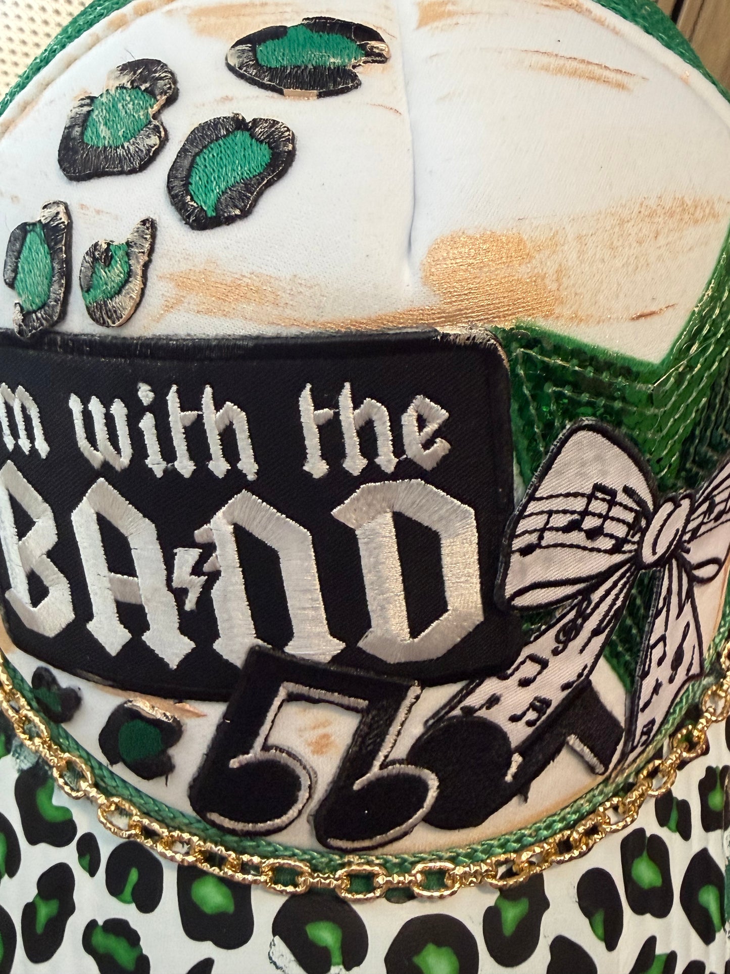 Blu Coconut Green Band Trucker Hat