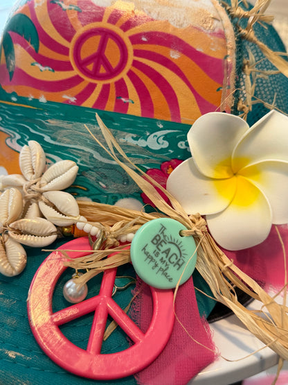 Blu coconut 🌴☮️ Peace, Love & Paradise Trucker ☮️🌴