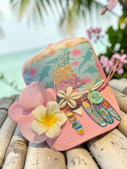 Blu Coconut Pink Shark Fin Trucker