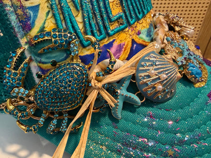 Blu Coconut Jade Mermaid Crab Trucker