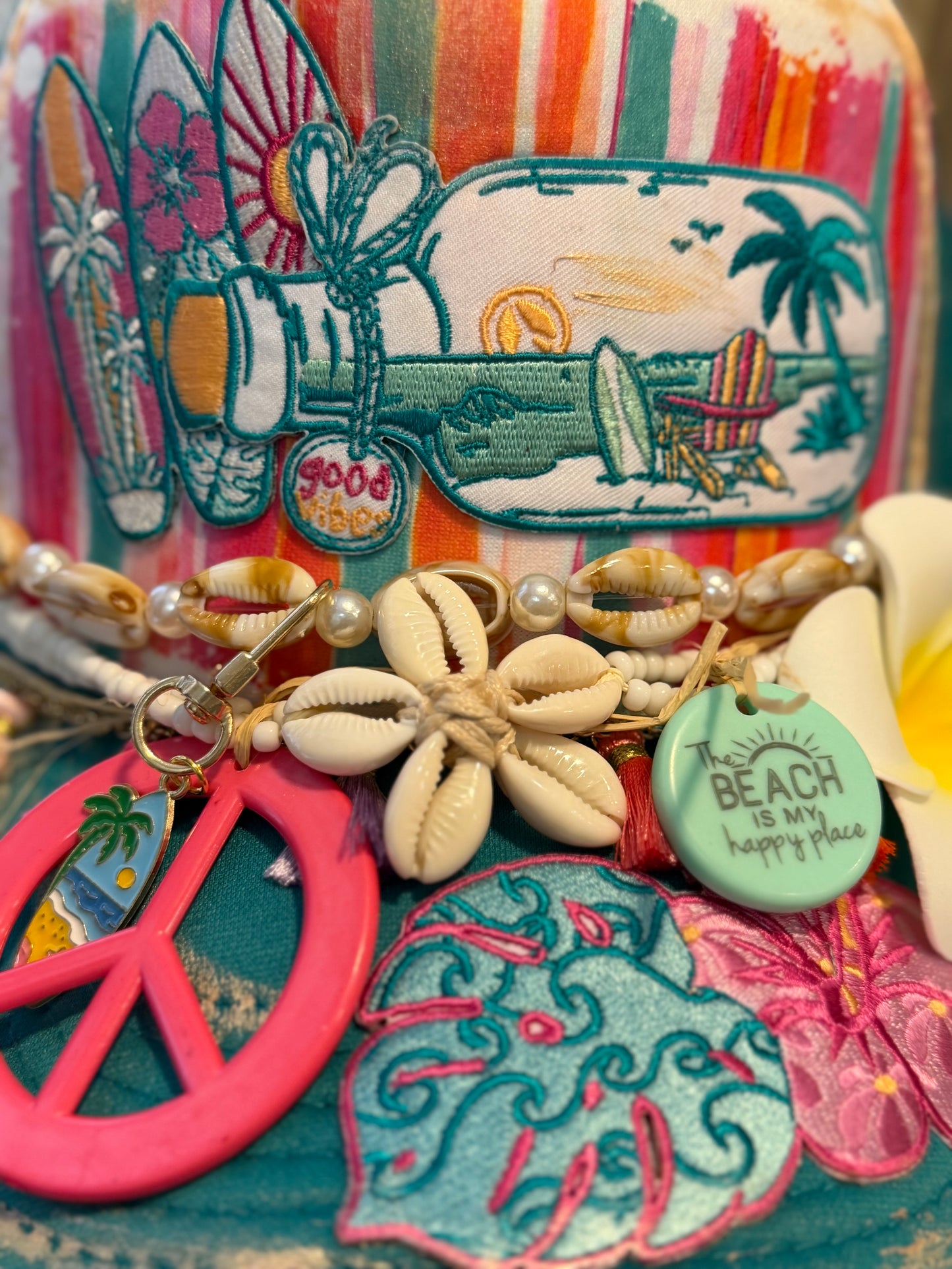 🌴☀️ Good Vibes Beach Trucker Hat – Blu Coconut Original ☀️🌴