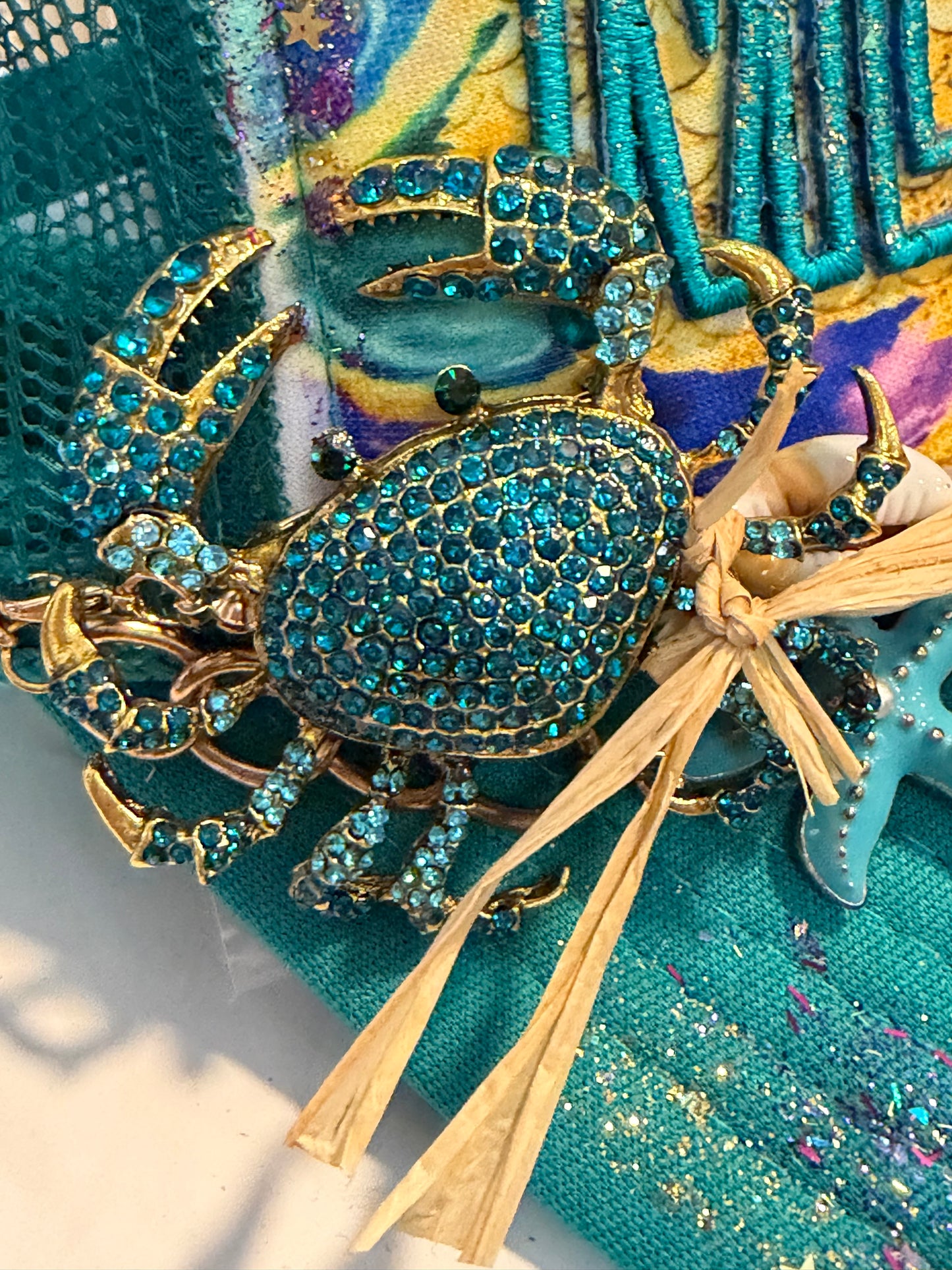 Blu Coconut Jade Mermaid Crab Trucker