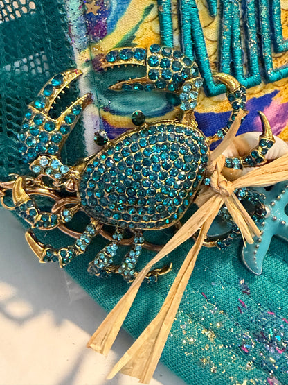 Blu Coconut Jade Mermaid Crab Trucker