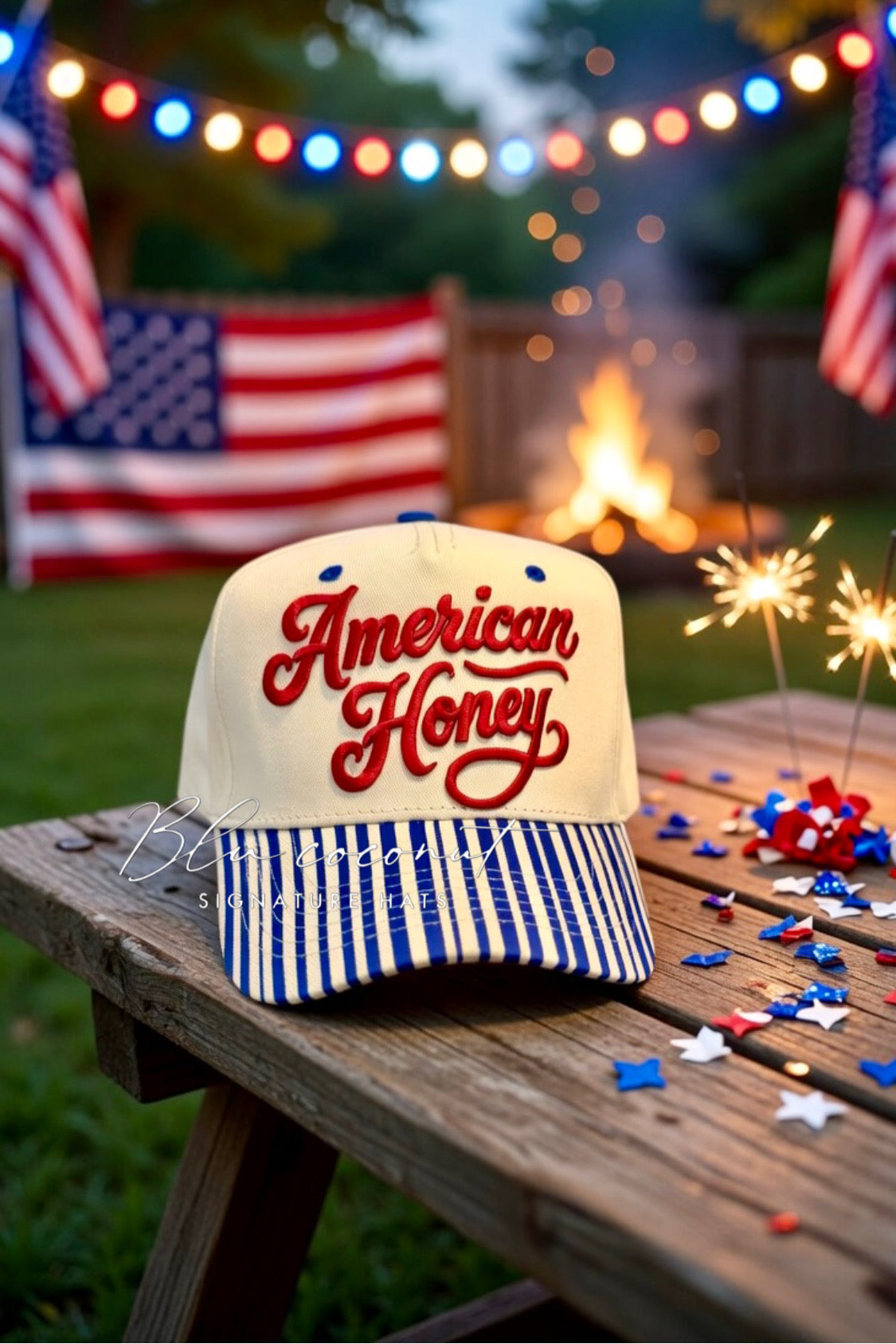 Blu Coconut American Honey Canvas Trucker