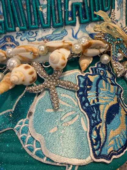 Blu Coconut Jade Mermaid Couture Trucker