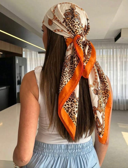 Orange & Cream Scarf