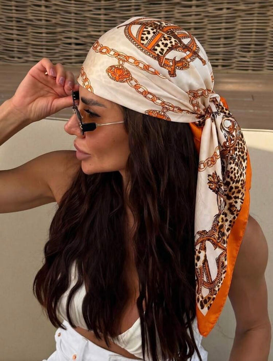 Orange & Cream Scarf