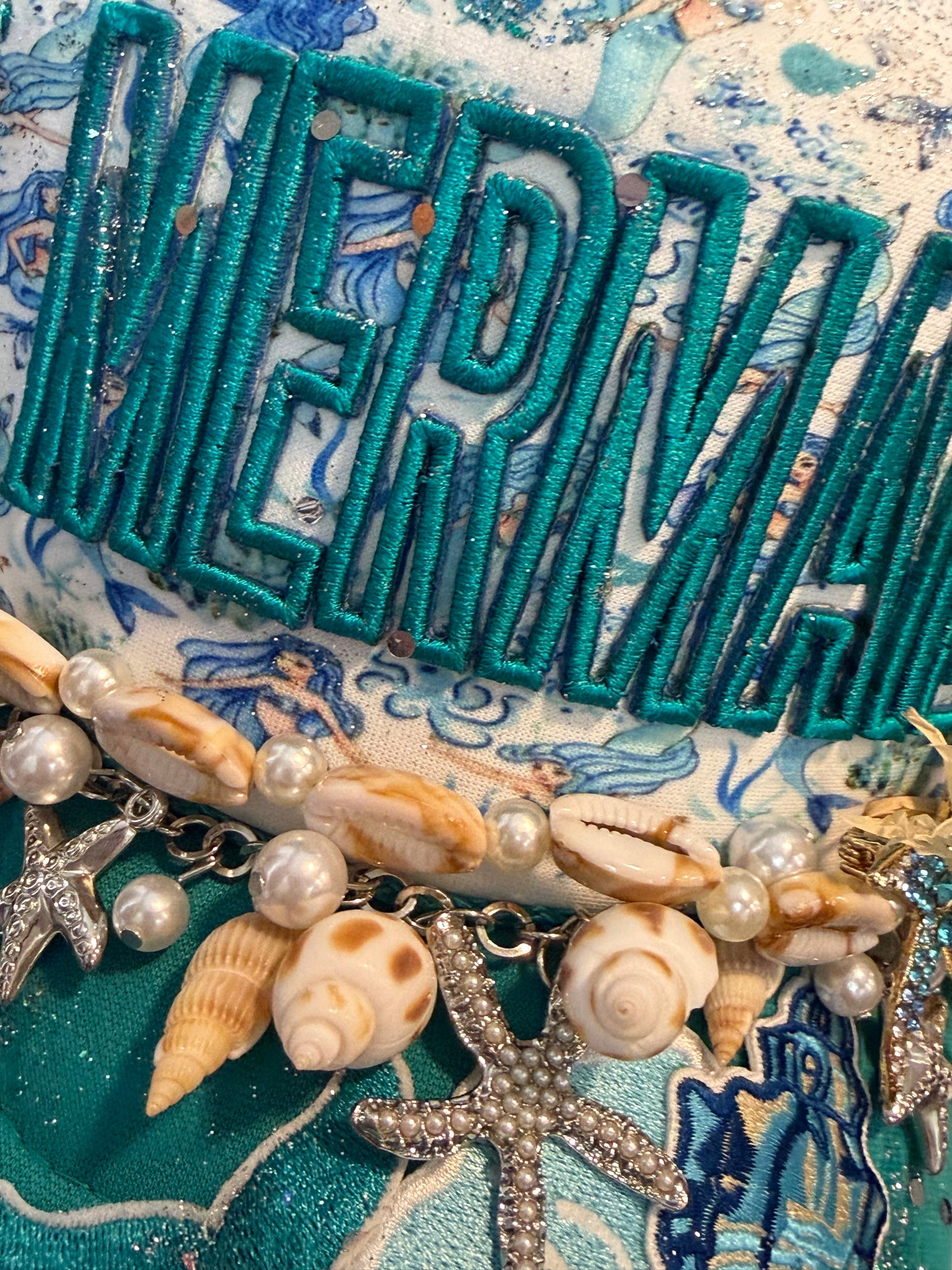 Blu Coconut Jade Mermaid Couture Trucker