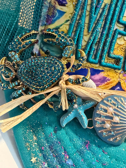Blu Coconut Jade Mermaid Crab Trucker