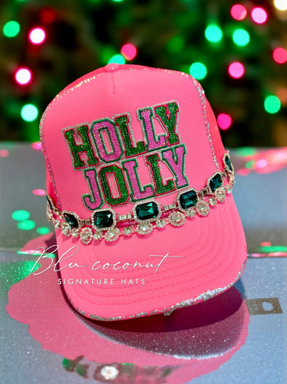 Holly Jolly Pink Trucker
