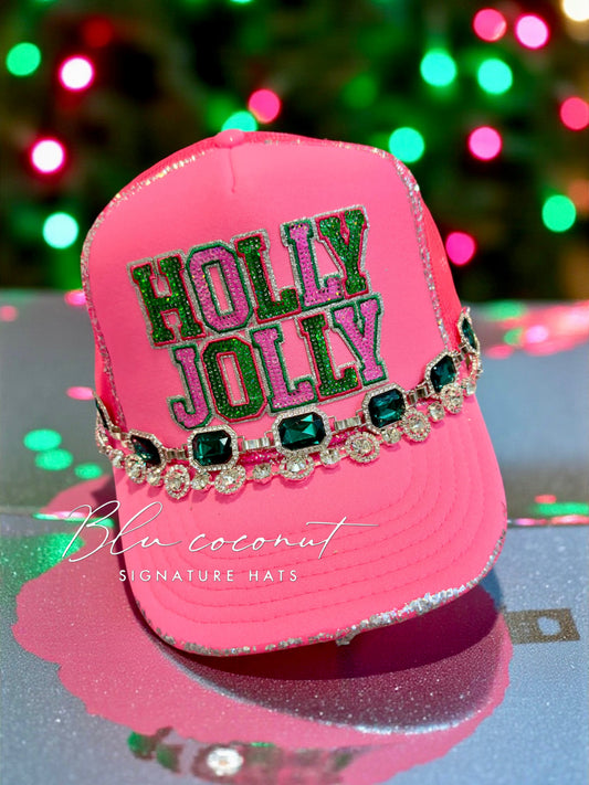 Holly Jolly Pink Trucker