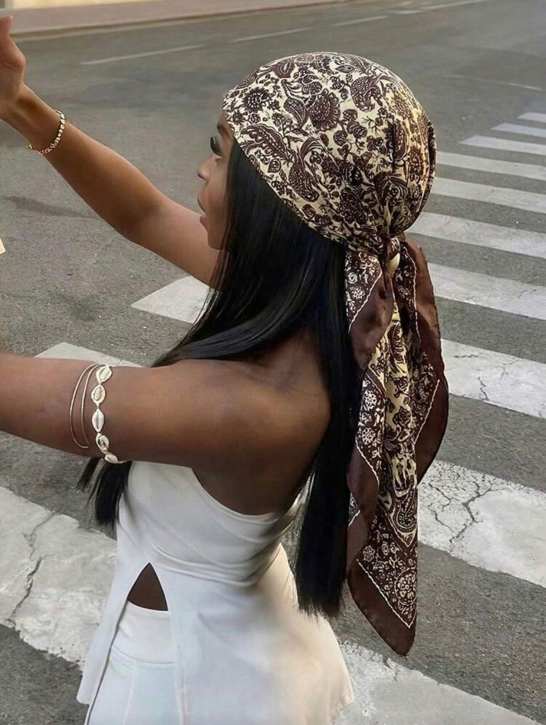 Brown Bohemian Scarf
