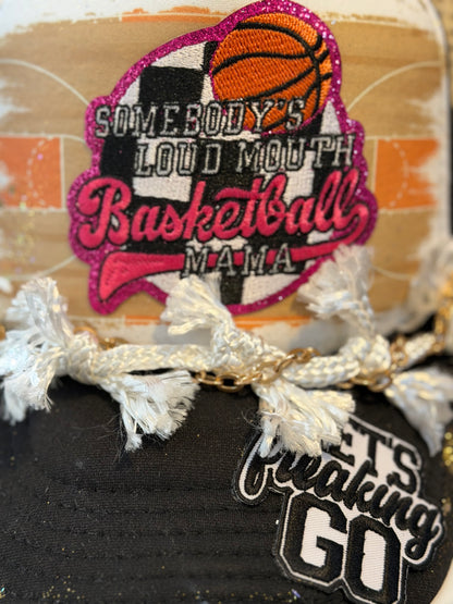 Blu coconut Loud Mouth Basketball Mom Trucker