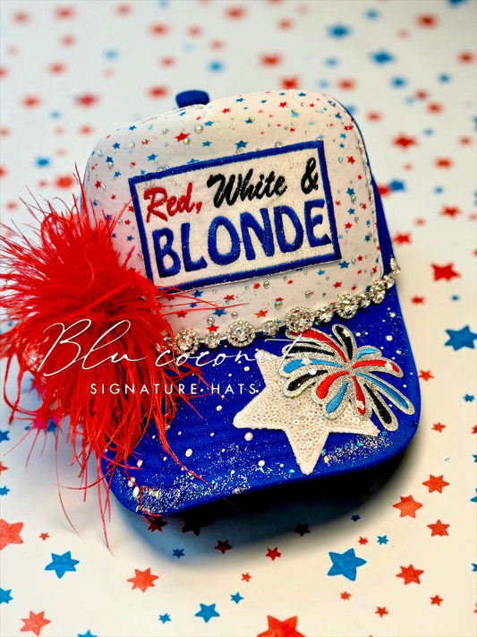 Blu Coconut Blonde Trucker