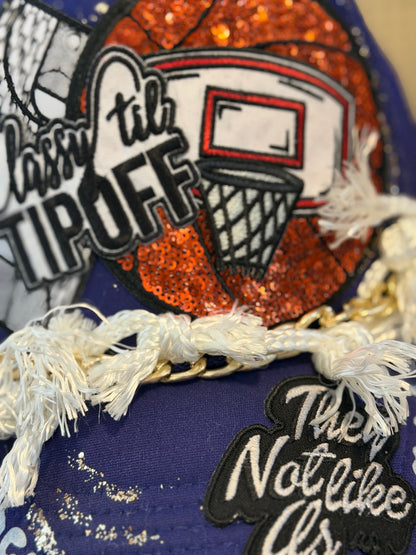 Blu Coconut Purple Basketball Trucker
