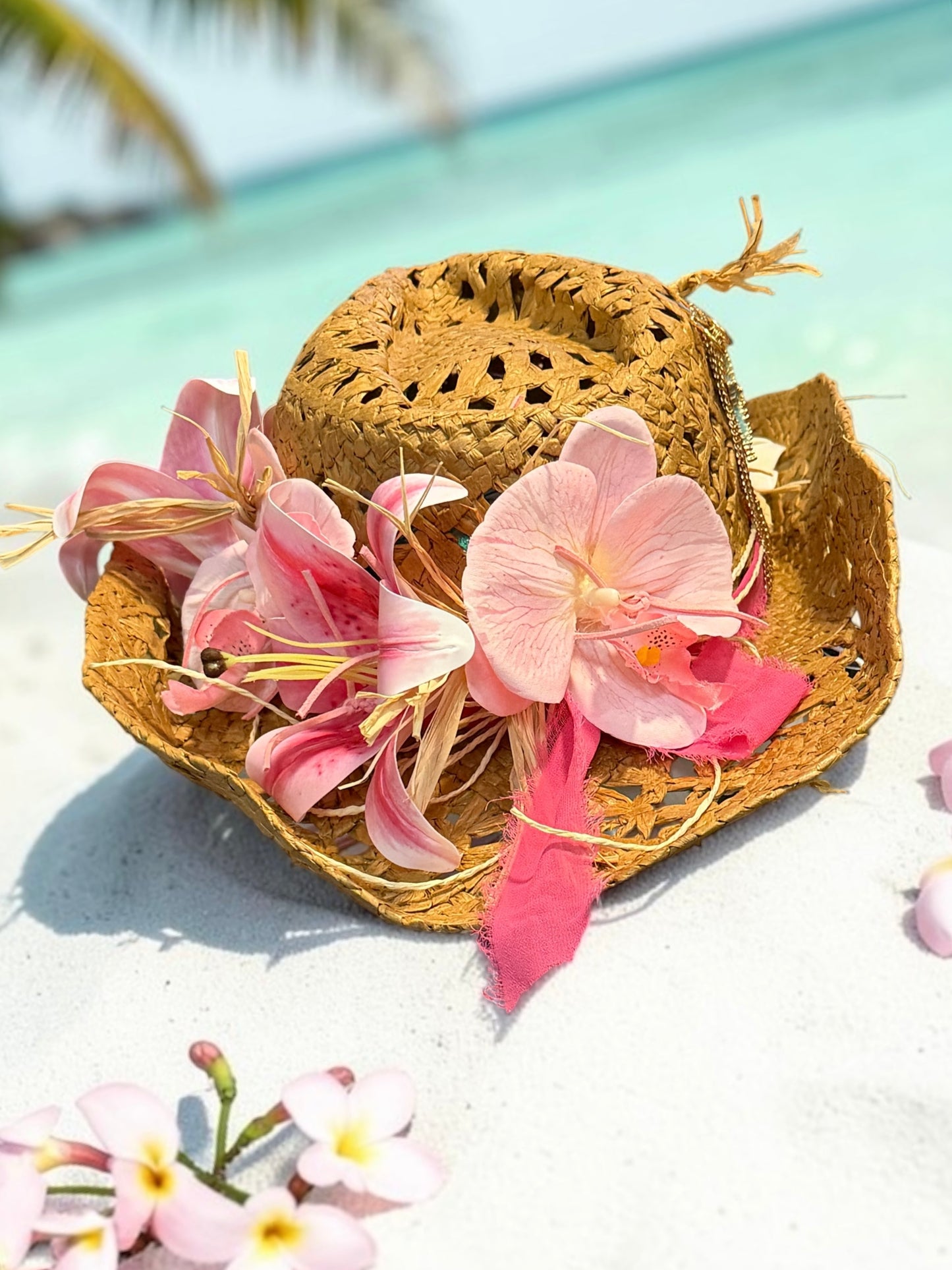 🌴 BLU COCONUT COASTAL VIBES STRAW COWBOY HAT 🌴