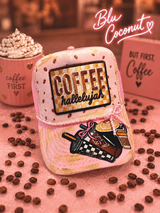 Blu Coconut coffee hallelujah Trucker
