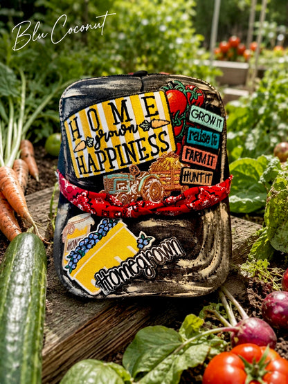 Blu Coconut homegrown happiness Trucker hat