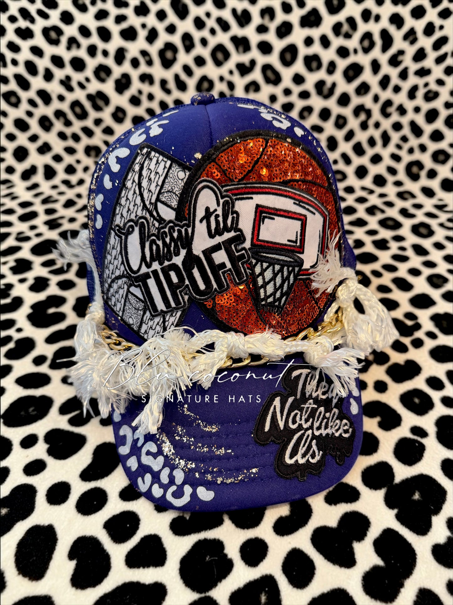 Blu Coconut Purple Basketball Trucker