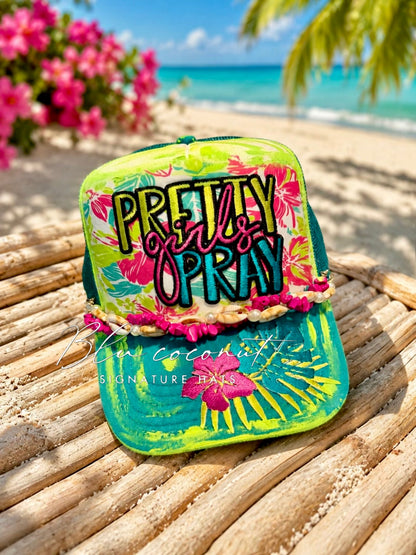 Blu Coconut Pretty Girls Pray Trucker