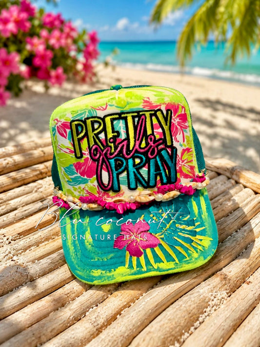 Blu Coconut Pretty Girls Pray Trucker
