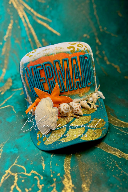 Blu Coconut 🧜‍♀️🧡 MERMAID TRUCKER Hat 🧡🧜🏼‍♀️