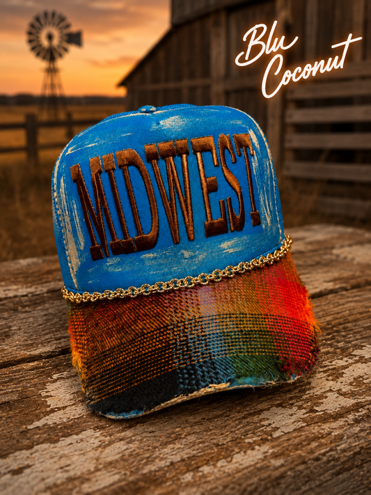 Blu Coconut Midwest Flannel Trucker 🧡