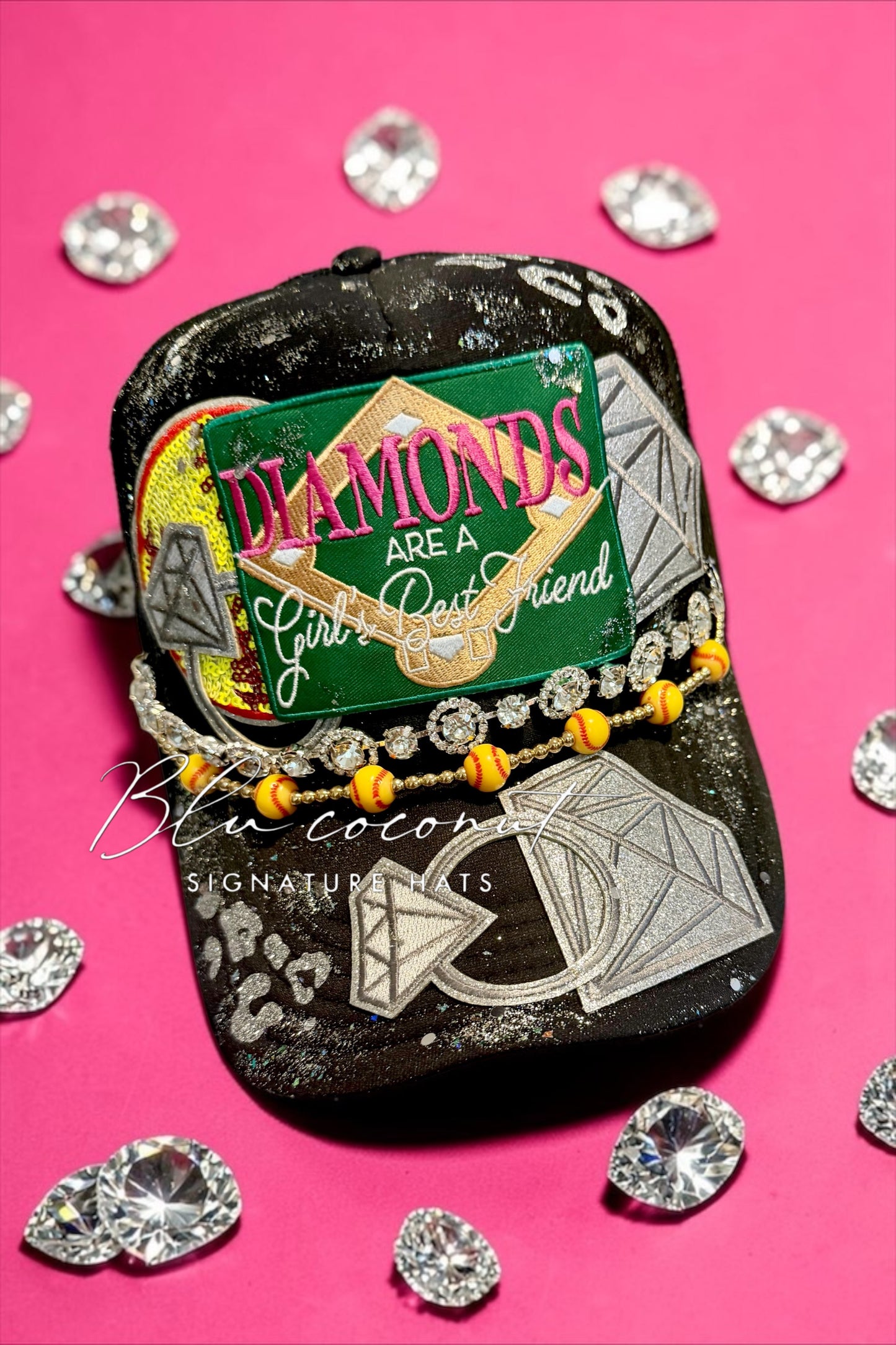Blu Coconut Diamonds Trucker