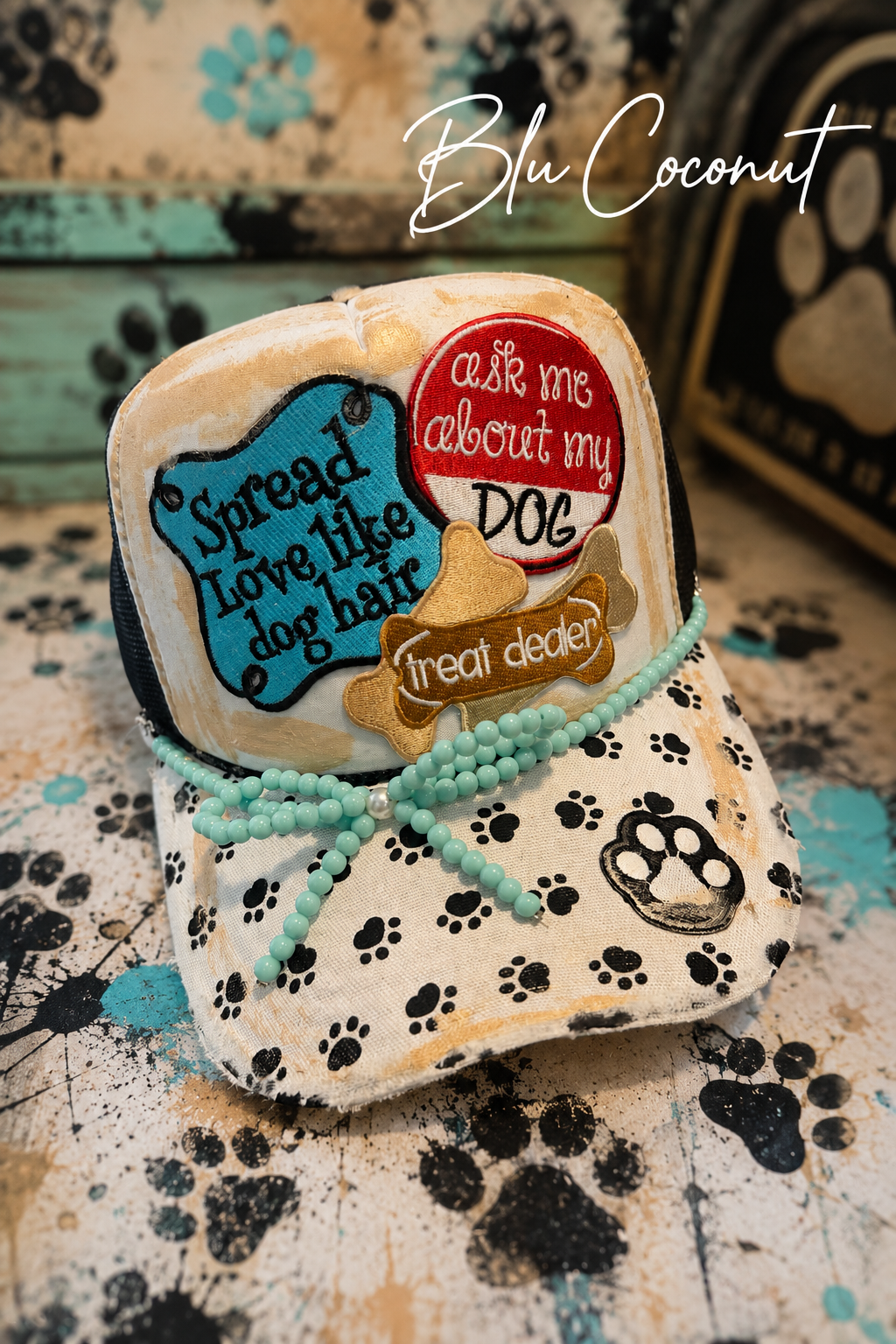 Blu Coconut Spread Love Like Dog Hair Trucker 🐾