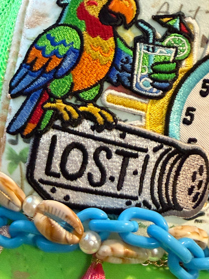 Blu Coconut Parrot Trucker