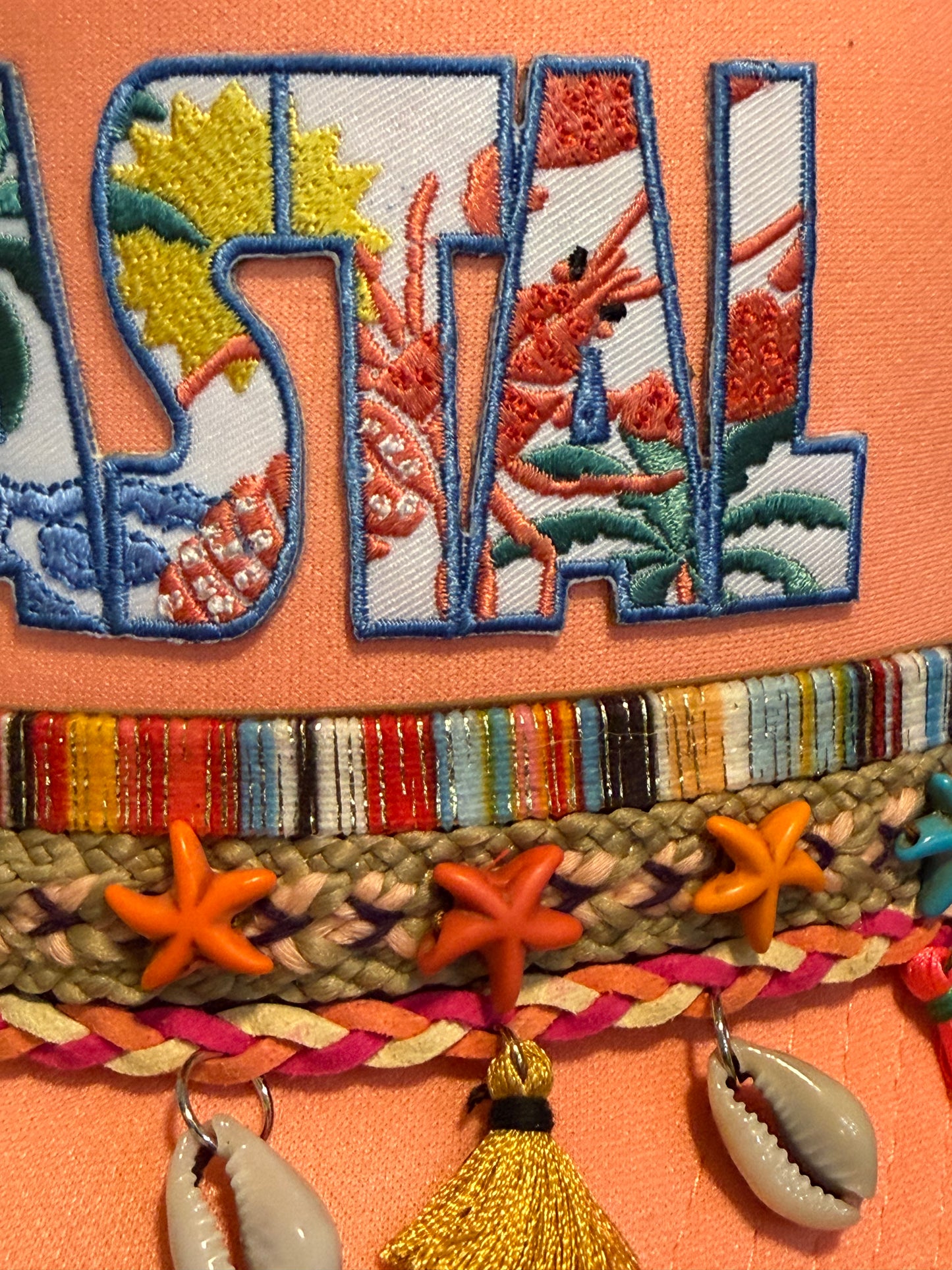 Blu Coconut Coral Coastal Trucker 🦀🌴🐚
