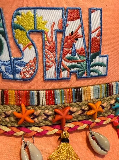 Blu Coconut Coral Coastal Trucker 🦀🌴🐚