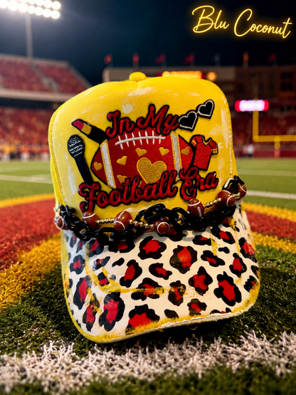 Blue Coconut In My Football Era football Trucker Hat