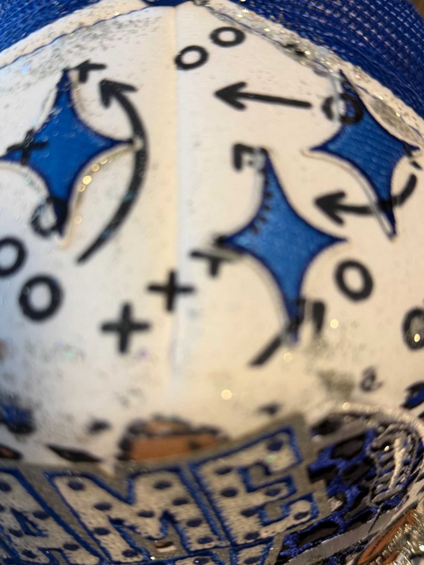 Blue Coconut Blue Football Trucker Hat