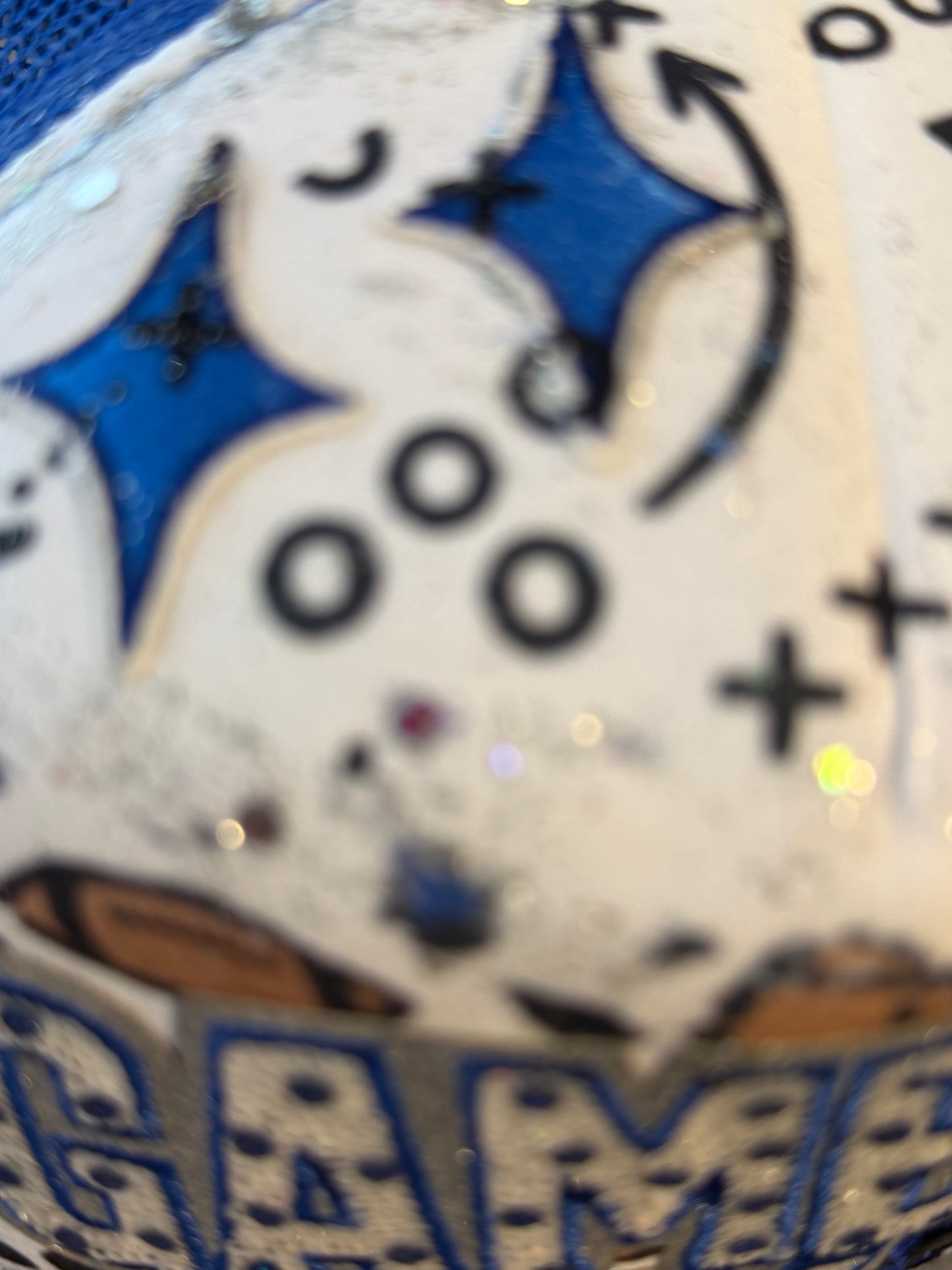 Blue Coconut Blue Football Trucker Hat