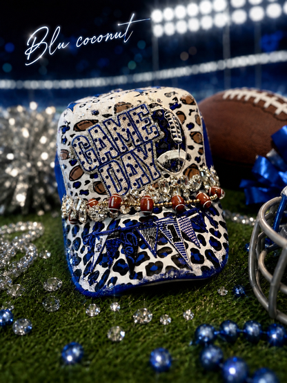 Blue Coconut Blue Football Trucker Hat
