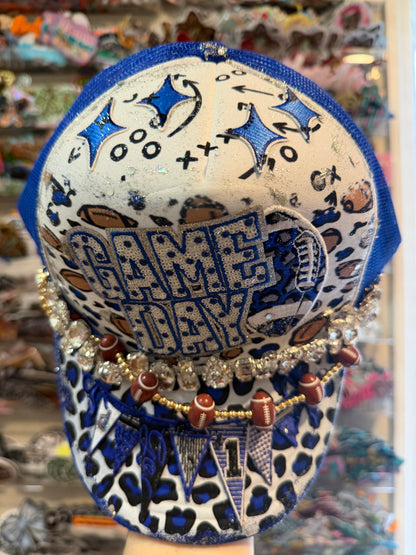 Blue Coconut Blue Football Trucker Hat