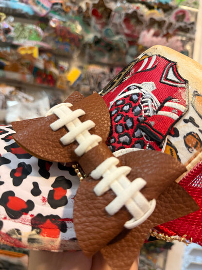 Blue Coconut Red and White Football Trucker Hat