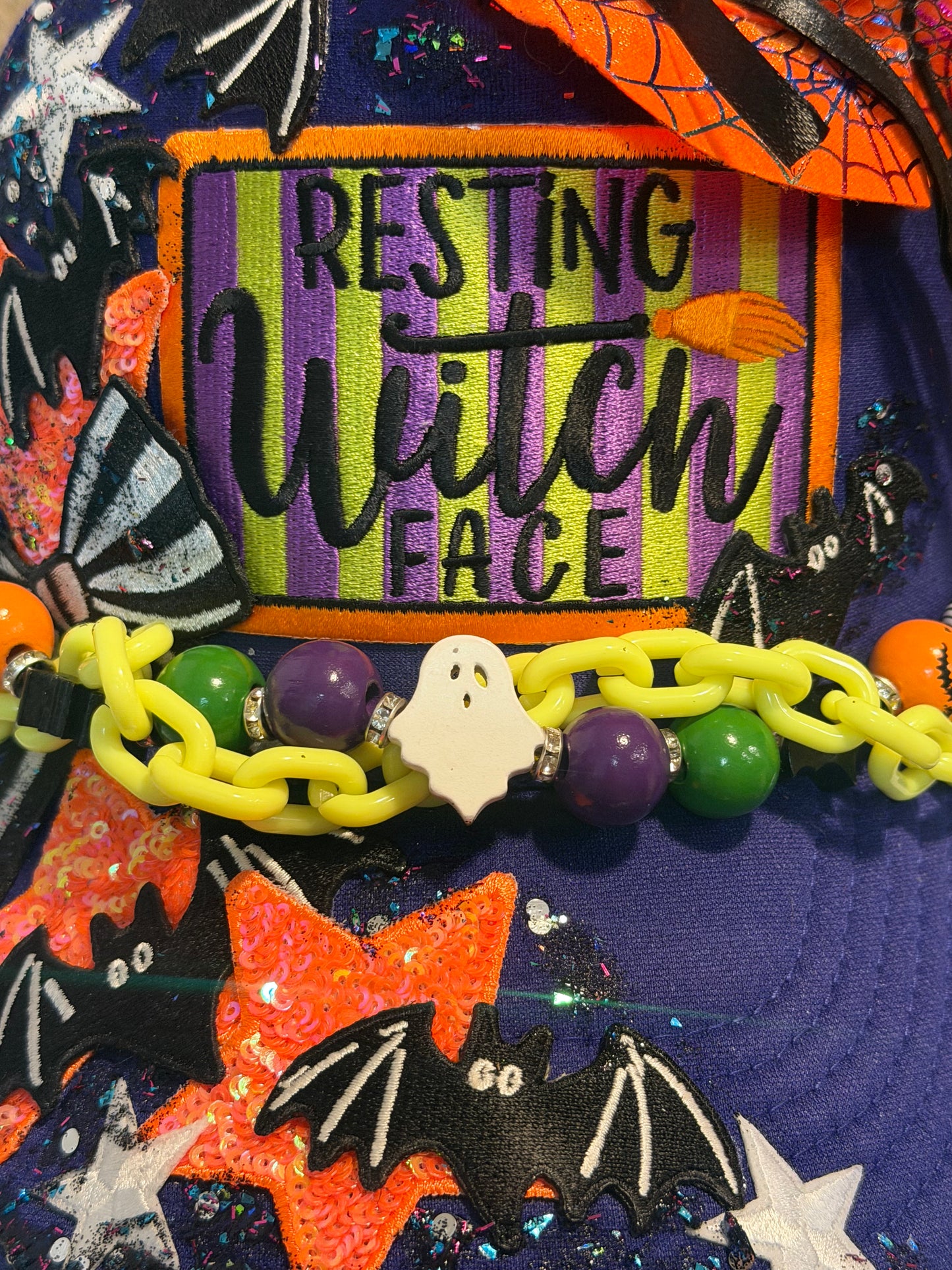 Blue Coconut Resting Witch Face Trucker Hat