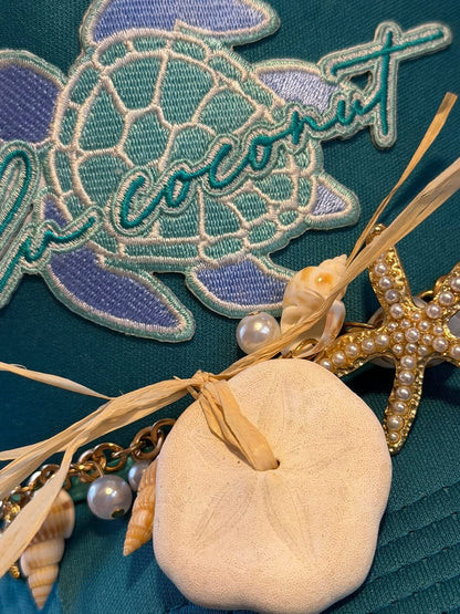 Blu Coconut Signature Teal Leopard Printed Mesh Back Magna Pony® Trucker