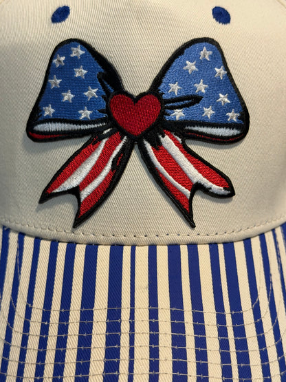 Blu Coconut Patriotic Bow Trucker