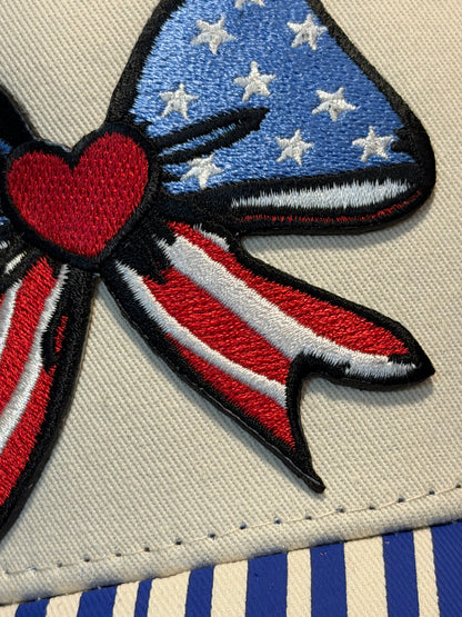 Blu Coconut Patriotic Bow Trucker