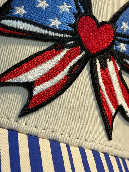 Blu Coconut Patriotic Bow Trucker