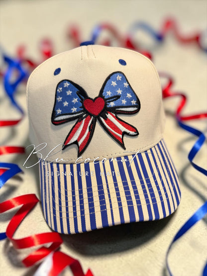 Blu Coconut Patriotic Bow Trucker