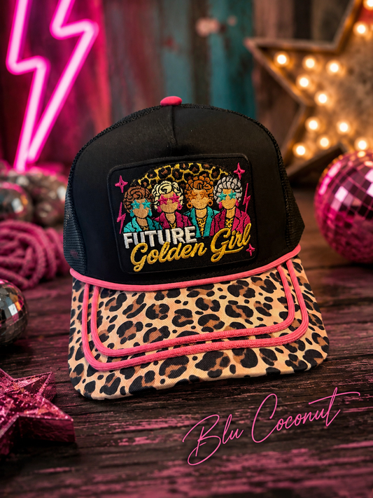 Blu Coconut Golden Girl CANVAS Trucker